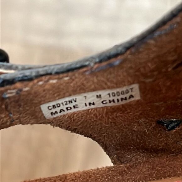 Rockport Cobb Hill Aubrey t-strap gray blue ‘navy’ low heel shoes size 7 - Picture 8 of 8